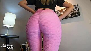 Mysteriouskathy ditched yoga for a sloppy blowjob ending in cum on leggings! 😏