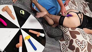 My stepsister tests big toys in doggystyle, achieving multiple orgasms from my vibrators! 😏