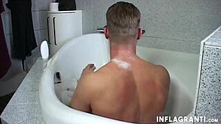 Tattooed Milf Fucking In The Bath Tub With Monster Cock And Handjob Action