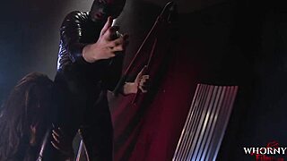 i licked big tits in office threesome with masked guy, blowjob and all