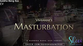 Viviianne enjoys a solo masturbation session with toys on her wet pussy