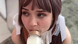 she’s rocking a diaper cosplay look, looking cute and submissive for solo play. what a delicious reward!