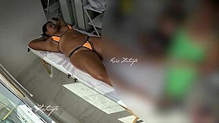 Look At My Pussy Jumping Out Of Bikini During Massage!