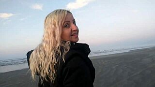 Hot Slut Fucks on Beach for Cash