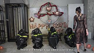 Look at these four masochistic men serving every wicked demand of Mistress Sara.