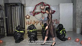 Look at these four masochistic men serving every wicked demand of Mistress Sara.