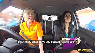Blonde Babe In Fake Driving School Eats Pussy For Test Pass