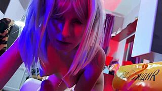 Paid Off Food Delivery Man With Blowjob And Feet.