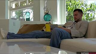 Reload - SOMEONE AT MY DOOR caught Jennifer White in 4K, teasing with skinny ass and fingering.