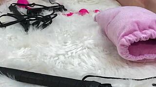 I gave her an amazing oil massage then fucked her tight pussy and asshole with a glass dildo hard, she loved it, sent her home to husband swollen