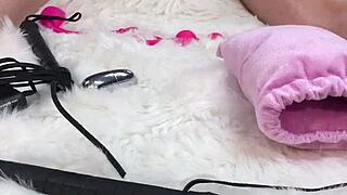 I gave her an amazing oil massage then fucked her tight pussy and asshole with a glass dildo hard, she loved it, sent her home to husband swollen