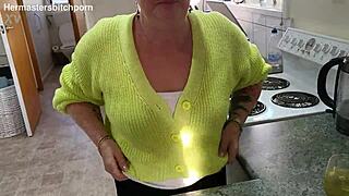 Kiwi Milf Sub Slurps Spilled Wine