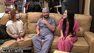 blaire celeste as a nurse gets her shaved pussy blasted with jizz 😏