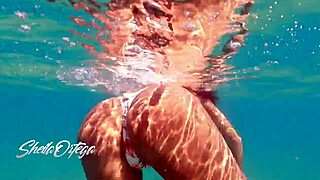 Sheila Ortega sucks and fucks underwater while snorkeling