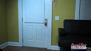 Mature Brunette Reagan Strips and Deepthroats Hard Cock