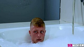 Stepmom catches son jerking off