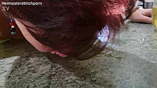 Kiwi Milf Sub Slurps Spilled Wine