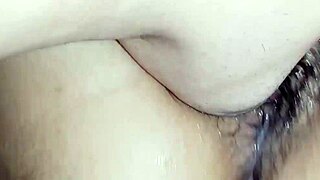 Intimate Close-Up Of Filipina Girlfriend's Pussy Licking Session