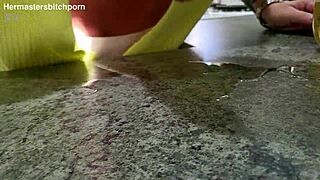 Kiwi Milf Sub Slurps Spilled Wine