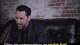 Blonde milf craves raw sex, I licked her tight pussy, Spanish sub