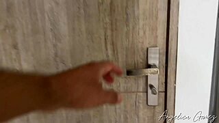 adorable girl seeks neighbor's help and breaks his tight ass