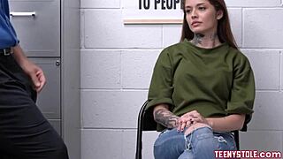 Tattooed redhead vanessa vega shoplifts and gets banged by officer