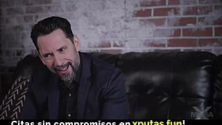 Blonde milf craves raw sex, I licked her tight pussy, Spanish sub