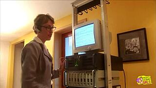 Testing Out Virtual Reality Involves Watching The Busty Lesbian Blonde And Brunette Using Sex Toys