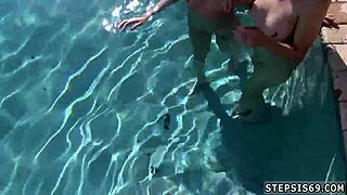 German teen 18+ gets creampied by partners in hardcore 3some 😍