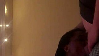 Ebony amateur gives homemade blowjob