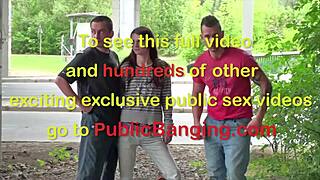 yo, skinny 18 year old girl banged in public street threesome!