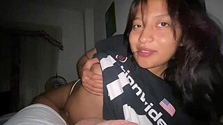 latina amateur stepsister giving sentones in white thong