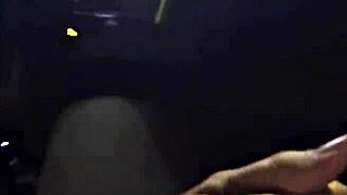 Mature couple enjoys homemade outdoor evening cruise