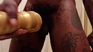 Is this gold fleshlight worth the hype for my monster cock? Hallelujah Johnson asks while using it solo.