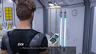 stranded in space, meeting the curvy black milf with big tits in 3d anime