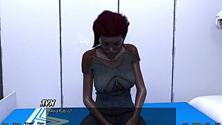 stranded in space, meeting the curvy black milf with big tits in 3d anime