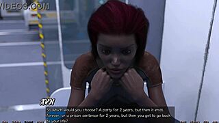 stranded in space, meeting the curvy black milf with big tits in 3d anime