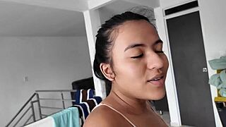 Latina Colombian Roomie With Big Ass Models For POV Creampie First Time