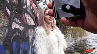 Skinny german becky rides and cums in mouth during berlin casting
