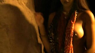 beautiful brunette goddess dances nude