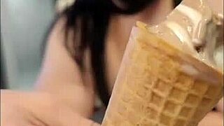 Boldly bent over, cute colombian step-cousin gets intense ass licking rimjob.