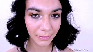 elegant shy brunette surprises everyone by getting fucked at modeling audition