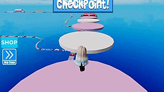 Roblox gameplay session with friends in virtual world