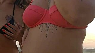 two mature african milfs flash on the beach, finding a virgin to fuck