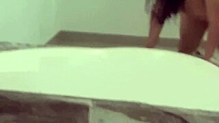 fucking latina nympho at motel jacuzzi, marking her big ass