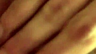 Petite girlfriend toys with hairy pussy for quick cash