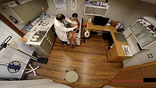 mandatory physical for cute new student with small 18+ tits by doctor tampa