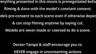 i'm the tanned latina nurse stefania mafra getting my yearly physical in florida hospital with gloves and latex