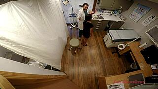 mandatory physical for cute new student with small 18+ tits by doctor tampa