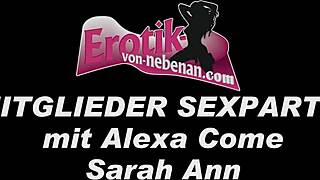 German amateur sex party with sperm swallowing and creampies in swinger club